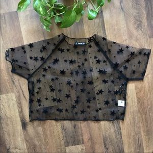 Shein cropped star shirt
